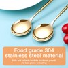 SDMAX 6 Pc Golden Stainless Steel Soup Spoon Set for