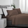 BASIC CHOICE Brushed Microfiber Bed Sheet Set, Brown, California King
