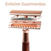 ANYMALE® Safety Razor with Sandalwood Handle - Set with Stand