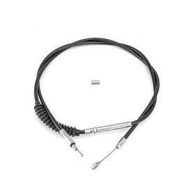 Mofun 68 11/16" Clutch Cable Wire Stainless Steel Braided Compatible with Harley Road King Street Electra Road Glide 2007, Fit Dyna Fat Bob Low Rider Street Bob, for 12" Handlebar, Black