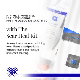 Rejuvaskin Scar Heal Kit for Small to Medium Scars, Soften, Flatten, Reduce and Recover, Silicone Sheeting, RejuvaSil Gel & Medical Tape, 1.5" x 9"