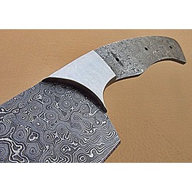 BB-456, Handmade Damascus Steel 12 Inches Full Tang Chef Knife with Stainless Steel Bolster (Blank Blade)