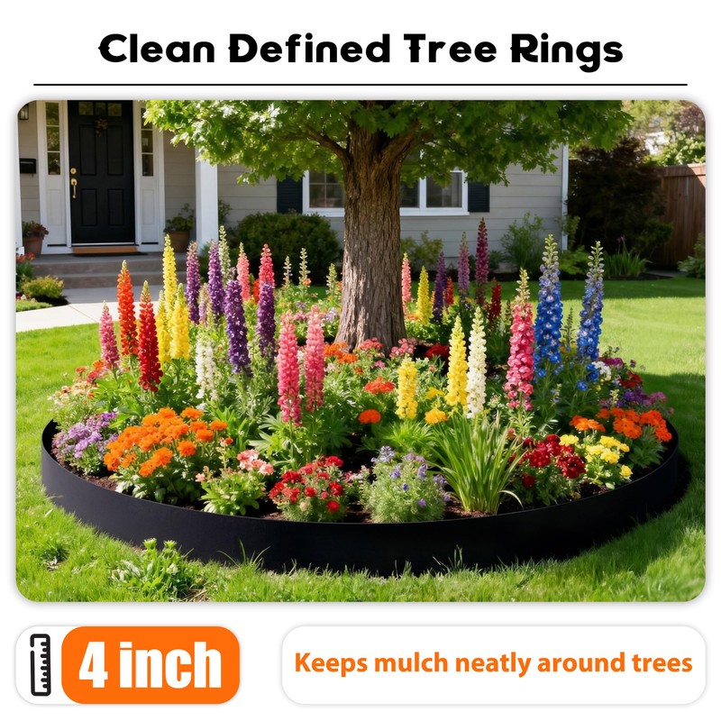 ESOHOT 4 inch Tall Landscape Edging Kit 100FT Garden Edging