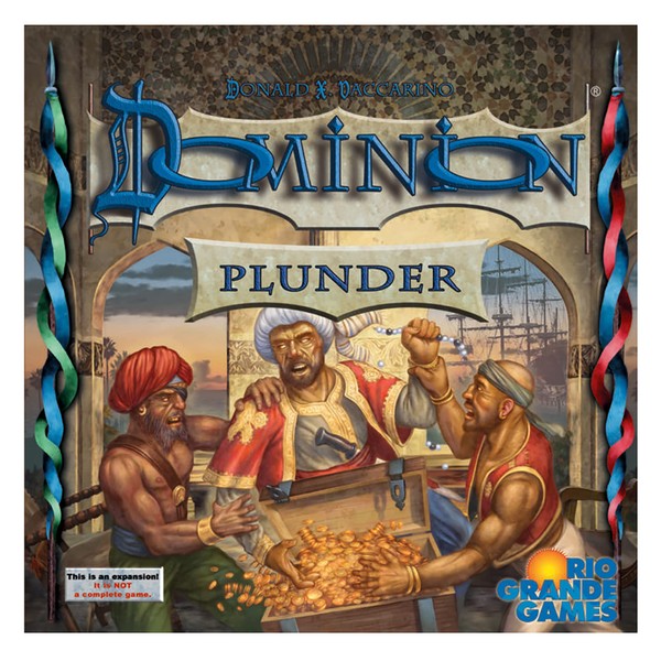 Rio Grande Games Dominion: Plunder Expansion - Strategy Card Game, Sea Exploration & Plundering, Rio Grande Games, for Ages 14 and Up, 2-4 Players, 30 Minute Playing Time