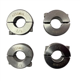AZSSMUK Bore 1/2'' Double Split Shaft Collar Stainless Steel Lock Collar Clamp Set Screw 4PCS (1/2'', 4)