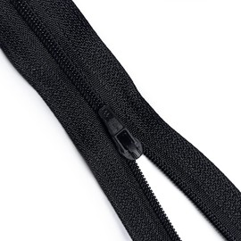 KGS Nylon Zippers for Sewing Crafts | Single Color Zippers for Making Bags, Pouches, Pillow Covers and Sewing Crafts Projects | 20 Pieces per Pack| Size: 5 Inch | Colour: Black