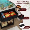 5-10 Gallon Fish Tank Stand with Adjustable Height and Drawer,