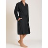 Latuza Men's Cotton Gauze Robe Lightweight Bathrobe with Pockets L