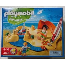 PLAYMOBIL New Playmobil Beach Sand Castle Cabana Surfboard Water Holiday Play Set 4149