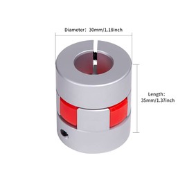 D30 L35 5mm to 14mm Flexible Spider Coupling, Aluminum Shaft Coupling, Shaft Coupler for Servo/Stepper Motor 3D Printer DIY Encoder CNC Router Machine