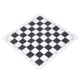 Zunate Tapete de Ajedrez para Torneos, Tablero de Ajedrez Enrollable para Torneos de Cuero de PU, Tablero de Ajedrez a Cuadros en y Negro de Imitación de Cuero para Principiantes