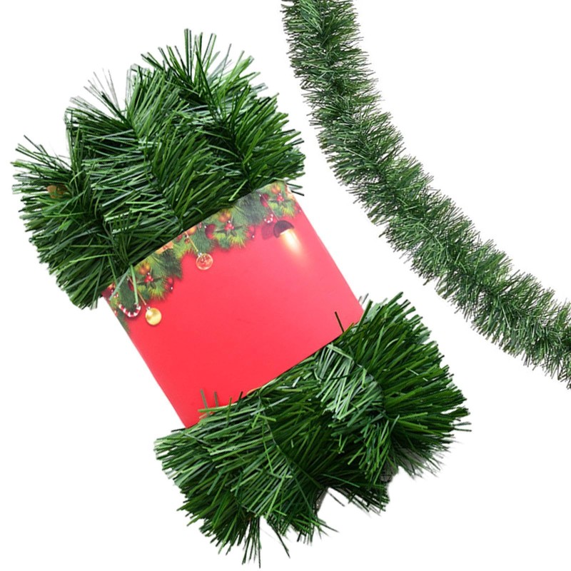 Garland Decorations | Mantle Garland - Artificial Green Tinsel Garland,
