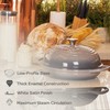 Enameled Cast Iron Bread Pan with Lid, 11” Grigio Scuro