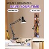 UCEC Vertical Key Holder Wall Mount with Hooks, Space-Saving Wooden
