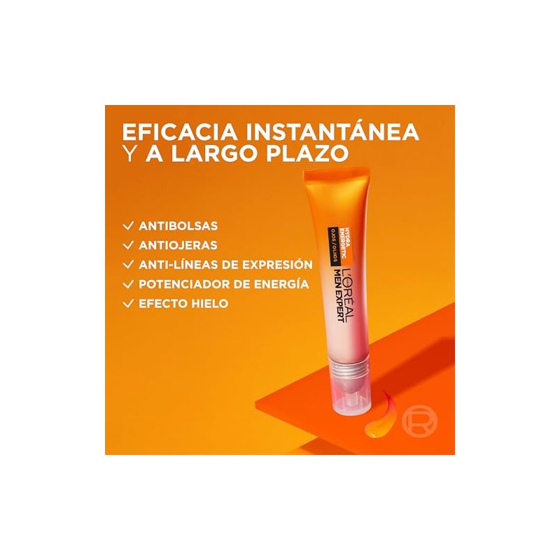 LOreal Paris Roll On Crema para Ojos, Men Expert, 10