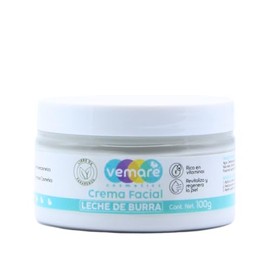 Vemare Cosmetics Crema Facial de Leche de Burra Rica en Vitaminas 100g