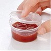 25 x 2oz Sauce Pots with Hinged Lids Round Food
