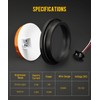 Partsam 4X 4 Inch Round Amber Strobe Lights 24 Diodes
