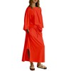 SENSERISE Womens 2 Piece Outfits Oversized Top and Maxi Skirt