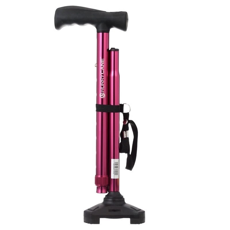 Innovative Adjustable Folding Cane W/ SteadiGrip Base Improved Stability New