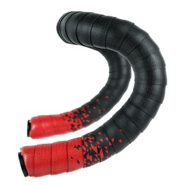 SPF3-RD Bicycle Bar Tape, Drop Handlebar Tape, Road Bike, End Plug, EVA+PU, Left & Right Set, Red