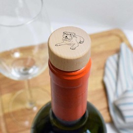 19mm 'English Bulldog' Wooden Bottle Stopper/Cork (BS00022766)