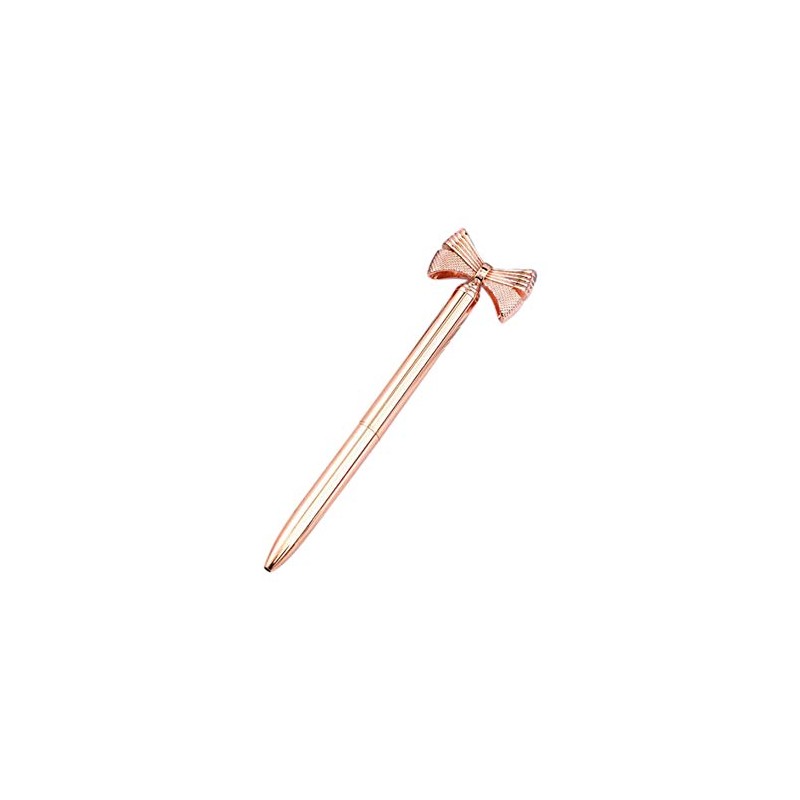 NEO+ Quality metal bow ballpoint pen in rose gold. Stylish