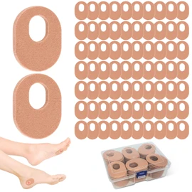72 Pcs Callus Pads Soft Thick Oval Shape Corn Pads, Felt Callus Cushions Adhesive Corn Protectors for Men Women Oval Shape Design, Reduce Pressure and Friction from Shoes Rubbing