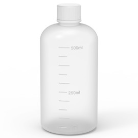stonylab Narrow Mouth Reagent Bottle, HDPE Screw Cap, 2 Pack, 500 ml Capacity, Laboratory Supply, Durable and Chemical Resistant