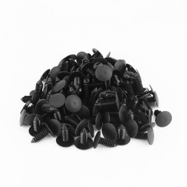 EVGATSAUTO Car Retainer Clips, Car Trim Clips, push rivets 100pcs 7.5mm Hole Dia Universal Plastic Car Door Trim Push Pin Rivets Fastener Black Car Fastener Rivet Trim Clips