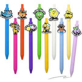 10Pcs Funny Phrase Pens Cute Novelty Gel Pens Aesthetic kawaii Black Ink Pen Ballpoint Pen Accessories for Work Bulk Teacher Student School Office Supplies Birthday Party Favor gifts for Girls Women