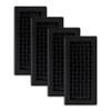 Decor Grates LTH410-BLK Lattice Floor Register, 4x10 Inches, Black