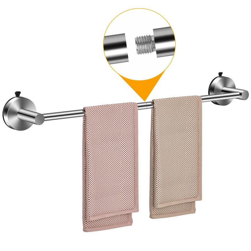 ANMEISH Suction Cup Towel Rail 60CM for Bathroom,SUS304 Stainless Steel