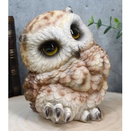 Ebros Whimsical Tropical Brown Great Horned Baby Owl Wobbly Tiptoeing Figurine