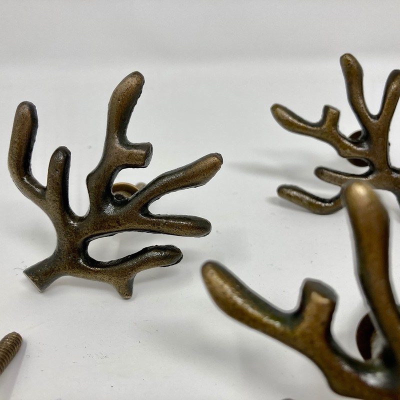 Coral Tree Branch Knob Drawer Pull, Cabinet Dresser (Antique Bronze)