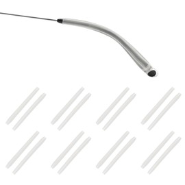 PATIKIL 8 Pairs Eye Glass Replacement Temples, Silicone Anti-Slip Eyeglass End Tips Glasses Retainers Fits 2x2mm for Square Thin Metal Eyeglass Sunglasses Temple, Clear