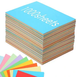 Sherr Construction Colored Paper Cardstock Bulk, A4 9" x 12", 1000 Sheets, Heavyweight Craft Printer Paper for Kids Bulk School Supplies Art(Rainbow Color)
