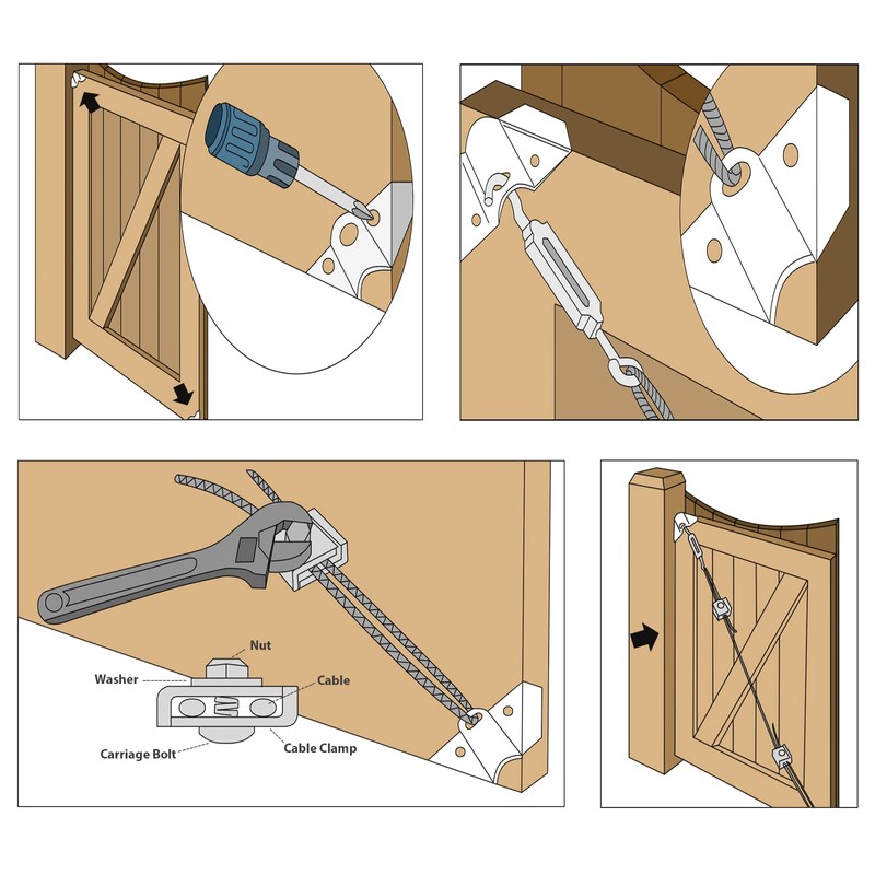 HOME MASTER HARDWARE Anti Sag Gate Kit for Wooden Fence