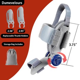 Dumevelours Bunion Corrector Big Toe Straightener,Upgrade with Adjustable Knob & Heel Strap, Day & Night Toe Alignment Support for Left & Right Foot, Includes Storage Bag