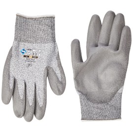 Ultimate Industrial PU300/09 PU300 Kutlass PU Coated Cut Resistant Work Gloves, 1 Pair, Size 9/Large, Grey