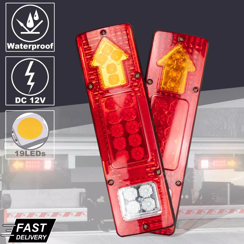 XUKEY Waterproof Rear LED Submersible Trailer Tail Light Kit Boat