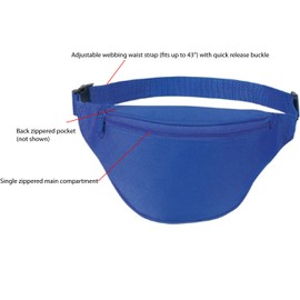 Fanny Pack, AirBuyW Women Men Quick Release Adjustable Strap Travel Sport Running Cute Fashion Fanny Pack Bag, Royal Blue
