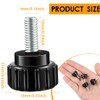 Carbon Steel Threaded Knurled Thumbscrew Round Clamping Screw on Knobs