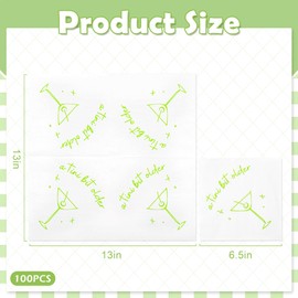 Elyxio Servilletas de Papel A Tini Bit más Antiguas de Margarita, 100 Unidad, 13x13 cm, 2 Capas, Verde