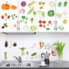 Cartoon Kitchen Vegetable Word Wall Stickers, Removable Onion Pumpkin Fruit