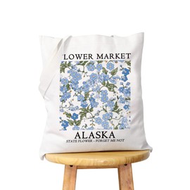 WCGXKO Alaska Gift Alaska Cruise Alaska Travel Canvas Shopping Bag Tote Bag (ALASKA CA)