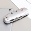 DEARMAMY Silver Tsa Combination Lock: 3-Digit Luggage Lock Integrated Customs