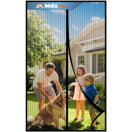 Mesh Screen with Magnetic Closure-Keeps Bugs Out Let Breeze in, Heavy Duty - Pet and Kid Friendly, Works with Front, Sliding Doors (38 x 82 Inch)