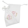 Ambesonne Saying Fabric Pouch Set of 2, Peace Love and