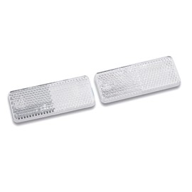MFC PRO Rectangular Safety Stick-on Reflector Truck Trailer Warning Reflective Plate for Car Caravan Lorry Bus(White, 70x28mm)